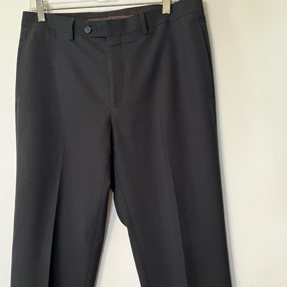 Lauren Ralph Lauren Men’s Flat Front Dark Navy Blue Wool Blend Dress Pan… - Picture 1 of 5